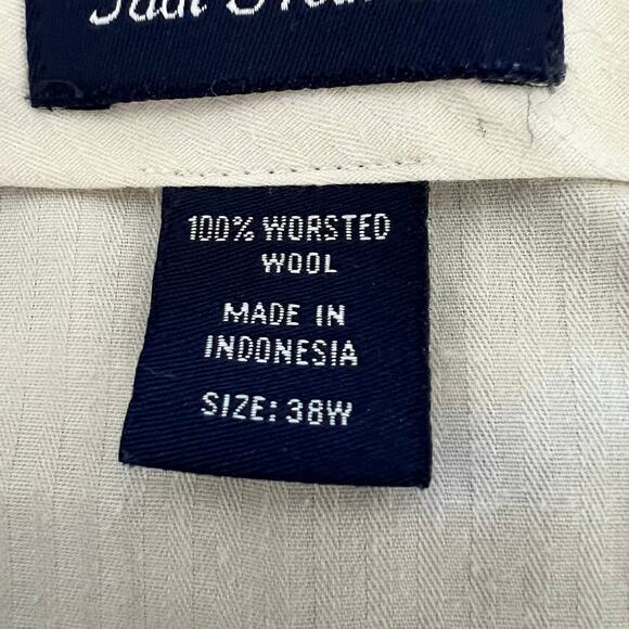 Paul Fredrick Worsted Wool Pleated Dress Pants Gray Mens‎ 38x32 Business Work - Picture 4 of 5